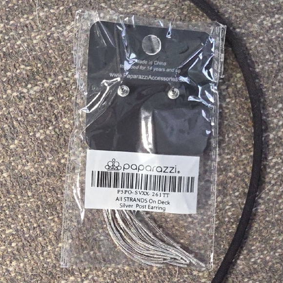 All Strands On Deck Silver Earrings - Picture 3 of 4